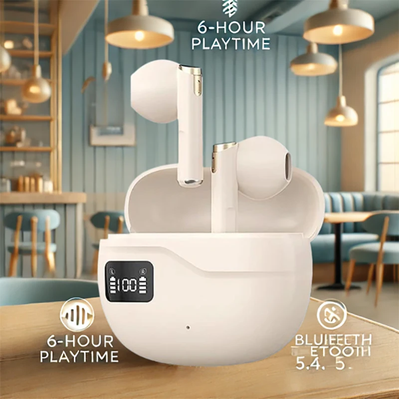 Bluetooth Earbuds High-Power Wireless Bluetooth 5.3 Gaming Noise-Canceling Headphones Sports Bluetooth Super Bass In-Ear Earphones for Android