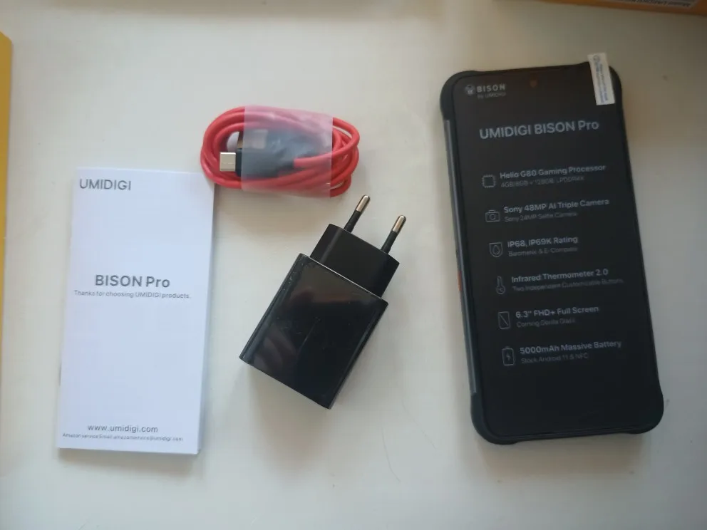 [In Stock]Original UMIDIGI BISON Pro Smartphone 4/8GB+128GB Global version NFC IP68/IP69K 6.3"FHD+ Screen Helio G80 48MP 5000mAh