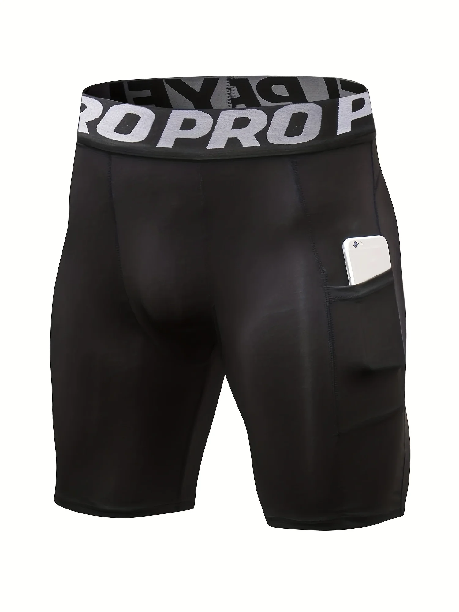 Compression Shorts Men with Pocket, Spandex Running Shorts Sport Athletic Workout Performance Underwear