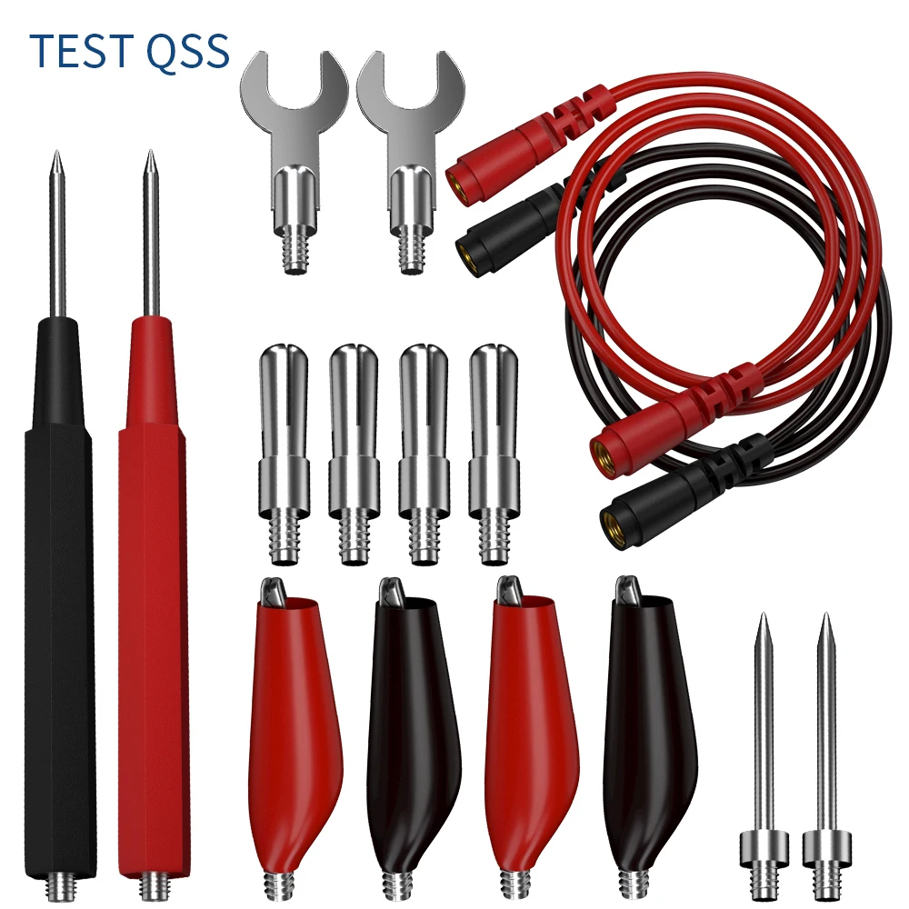 QSS 16in1 Multimeter Test Leads Kit Replaceable Jumper Wires with