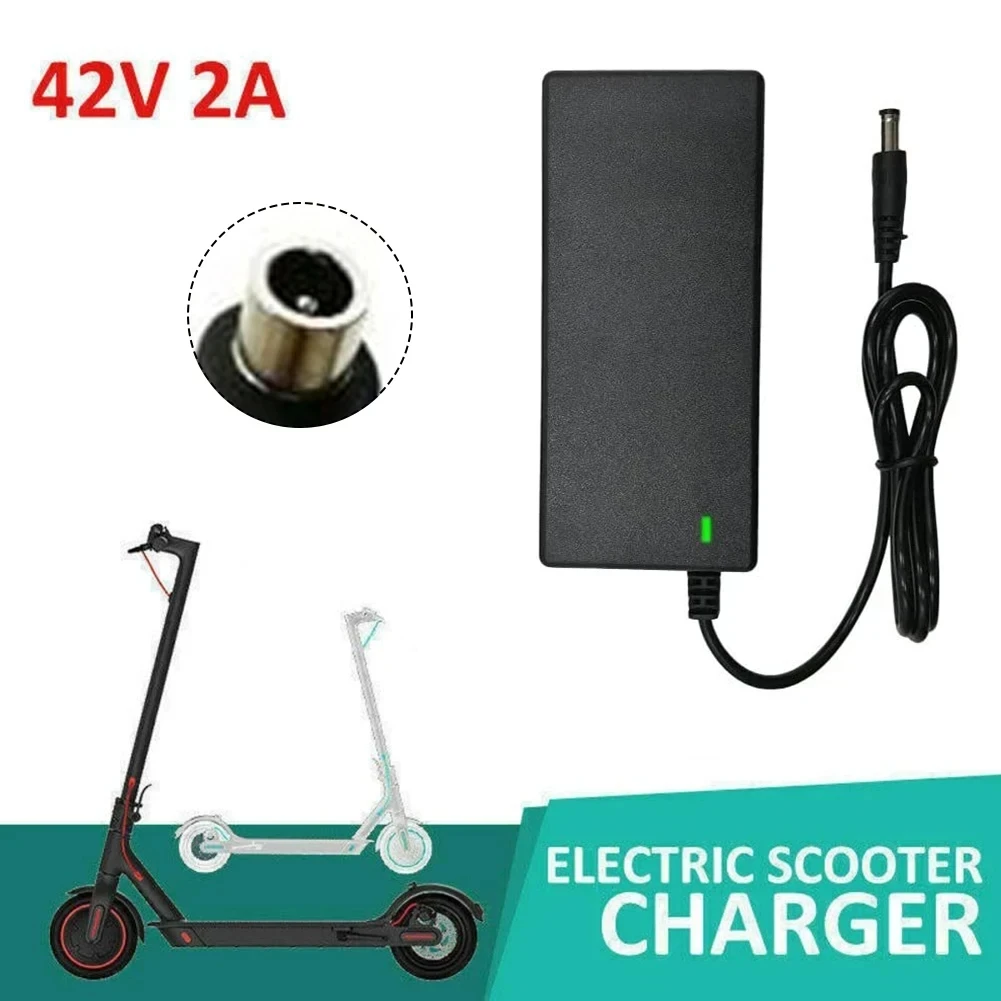 Electric Scooter Power Adapter AC 100-240V DC 42V 2A Black US/EU/UK Plugs For 24-36V Lithium Batteries