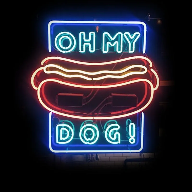 Insegna Al Neon Oh My Dog Sign Hot Dog Neon Light Sign Shop Decor Arcade Store Icon Light Handcraft Lamp Wall Decor Estetica Bar Room