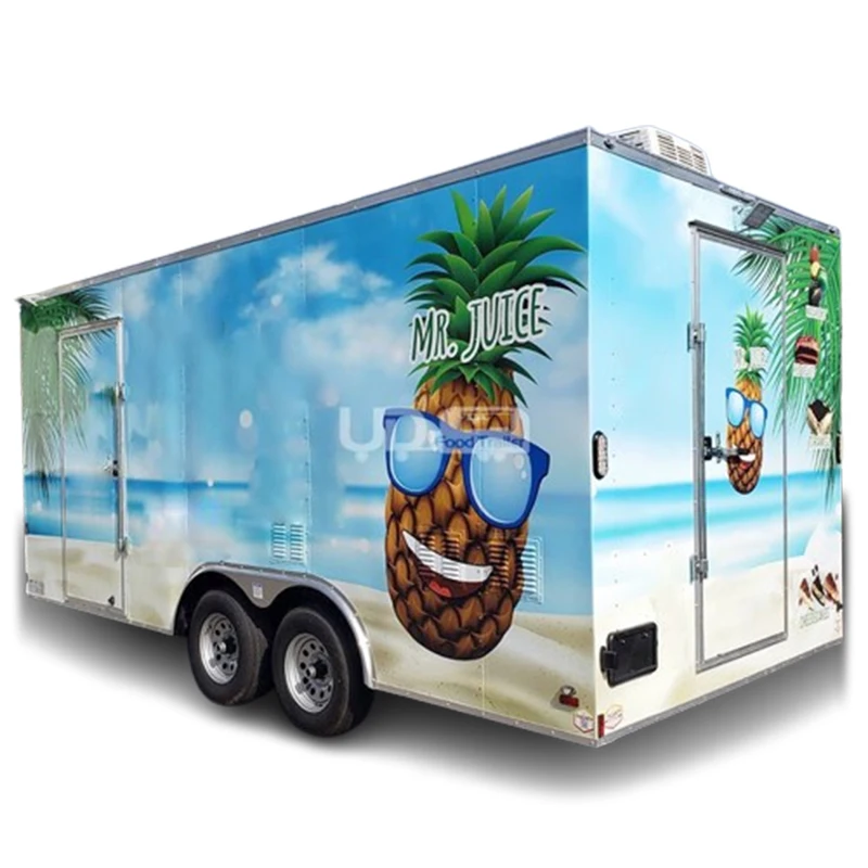 New Design Taco Food Truck Trailer Air Conditioner Fully Equipped Coffee Mobile Food Truck Food Shop Commercial Restaurant