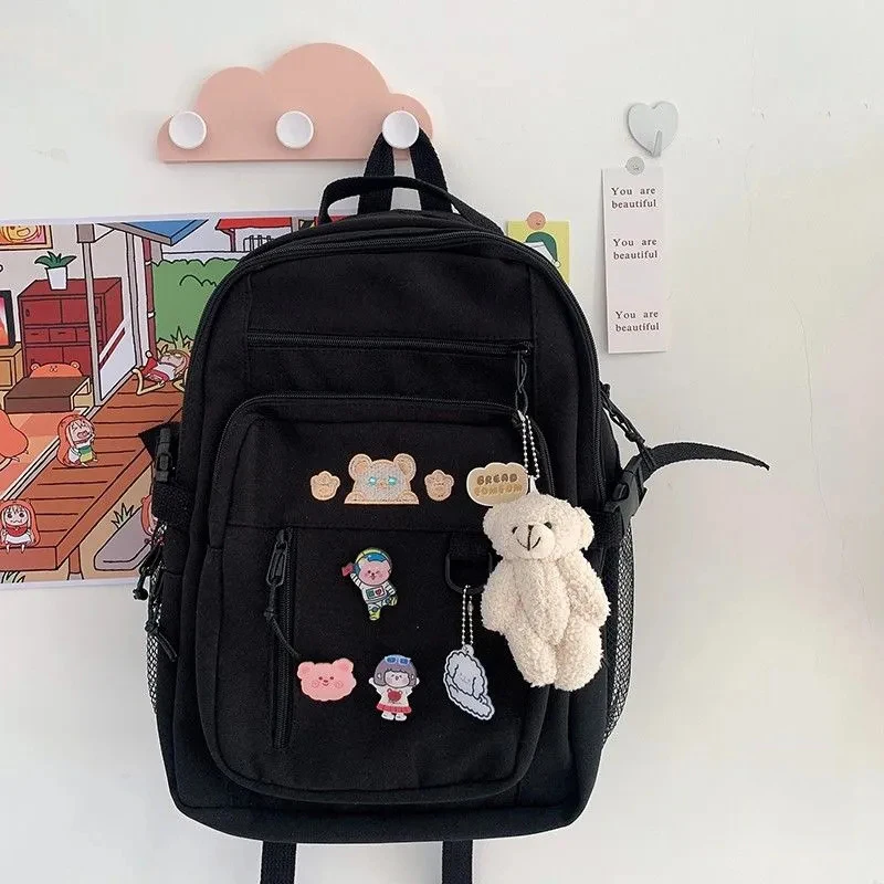Japanese High School Girls Backpack School Bags For Teenage Girls Multi Pockets 2023 New Kawaii Backpack Women Cute Mochila 5