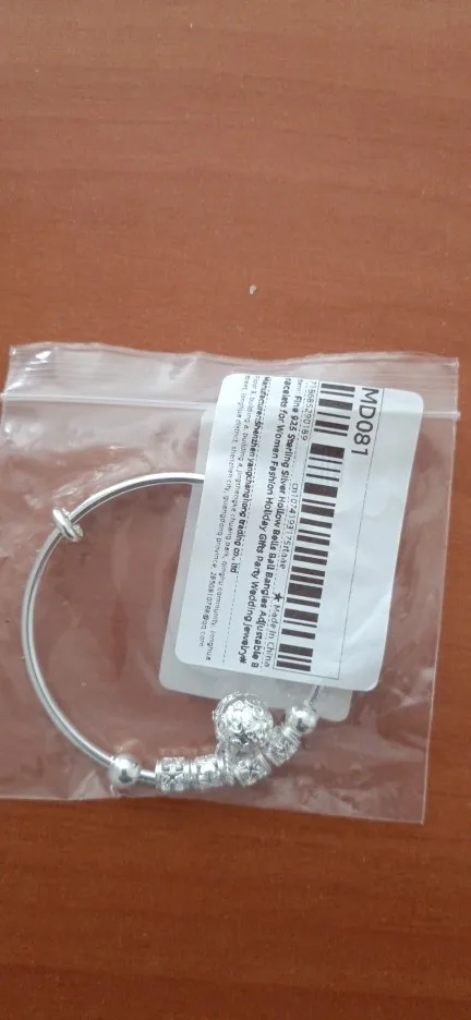 Silver Hollow Bell Bangle | Adjustable Women’s Bracelet photo review