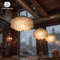 Coquillage Seashell Shell pendant light Danish Vintage Mid-Century CHANDELIER Retro Scandinavian Design Ceiling Lamp fun light 1
