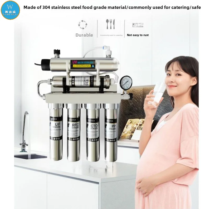 STARWELL filtre à eau en acier inoxydable 6 étapes cuisine charbon actif eau douce ultrafiltration UV purificateur d'eau filtre à eau