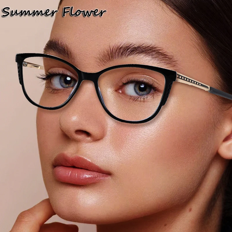 

Elegant Cat Eye Women Fashion TR90 Optical Eyewear Prescription Glasses Frame Spring Hinge Girls Eyeglasses Spectacle