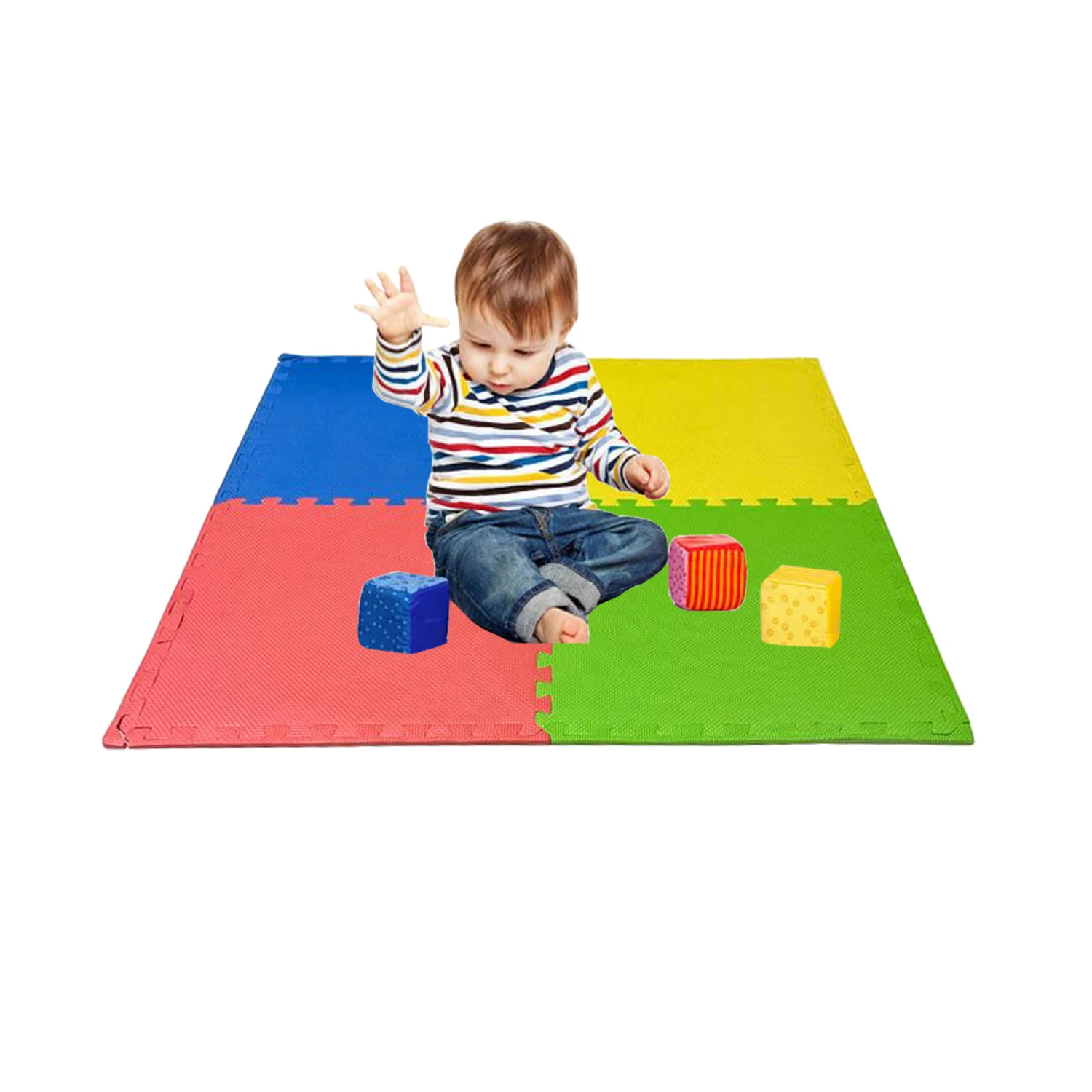 Pack de esterilla puzzle suelo infantil, 60x60x1 cm, Tatami