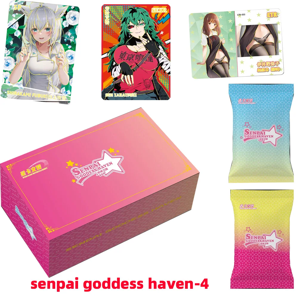 Senpai Goddess Rifugio 4 Collection Card Box + Metal Card Booster Box Girl Party Costume Da Bagno Bikini Anime Game Christmas Children