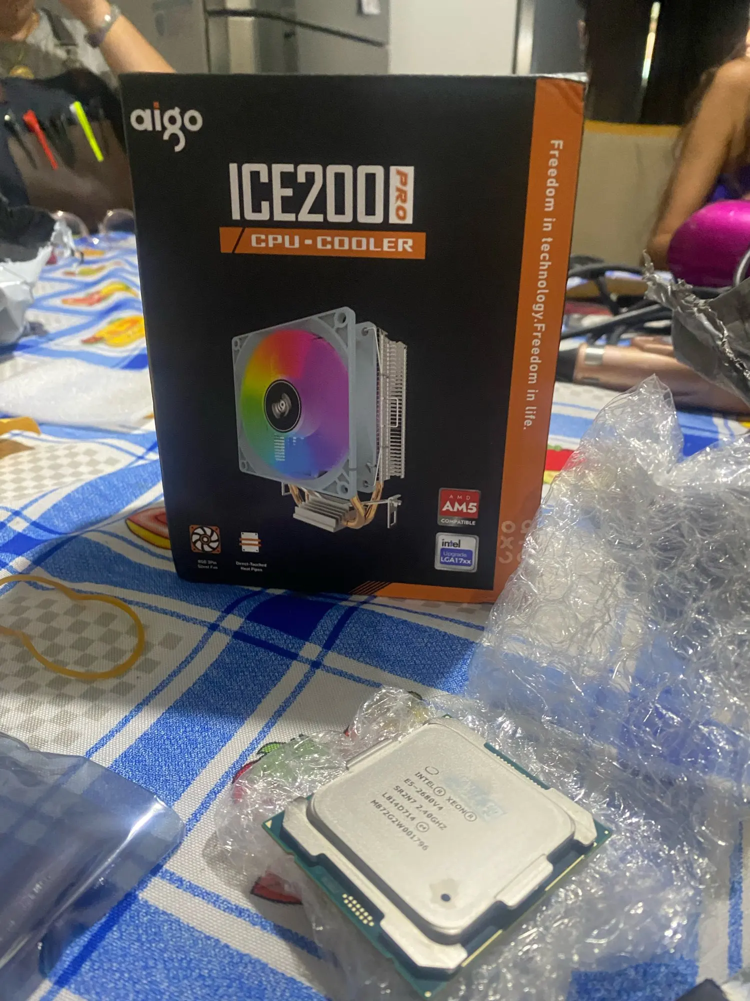 Aigo ICE CPU Cooler 2 4 6 Heat Pipes PC Radiator PWM 3PIN 90mm CPU Cooling Silent Rgb Fan For Intel 1700 1150 1156 1366 1155 AMD photo review