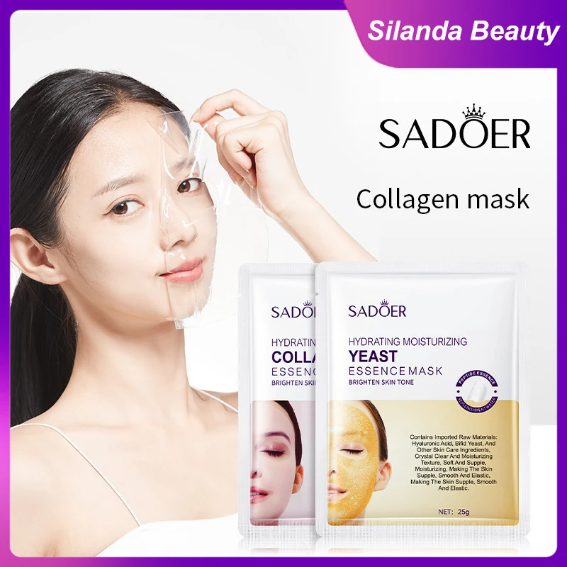 

Silanda Beauty Collagen Yeast Moisturizing Facial Masks Oil-Control Shrink Pores Whitening Face Wrapped Sheet 5 Pcs /Lot