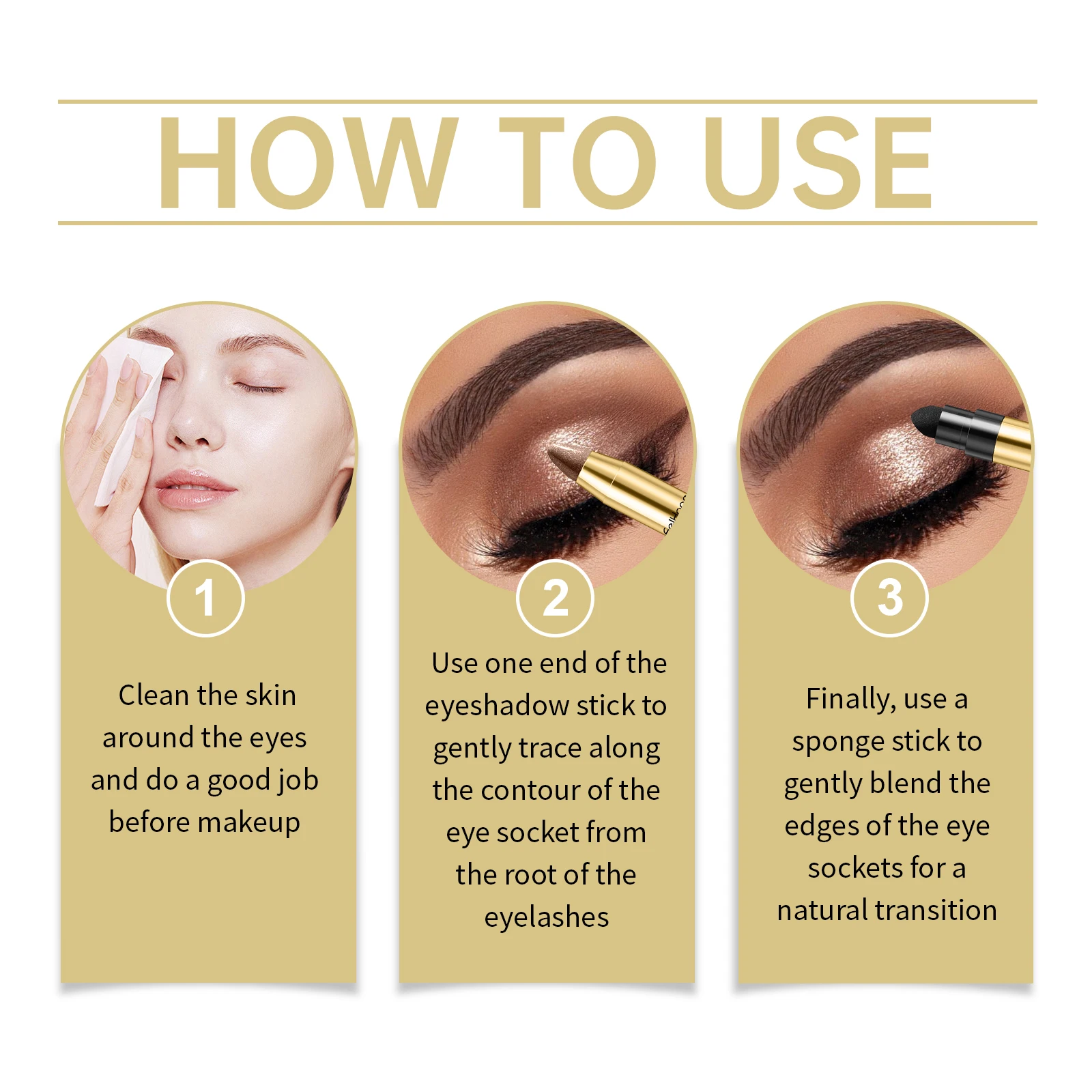 EELHOPE Double Head Eyeshadow Pencil Lasting Eye Makeup Non-sticky Smoothing Shiny Enhance Color Good Cover Eyeshadow