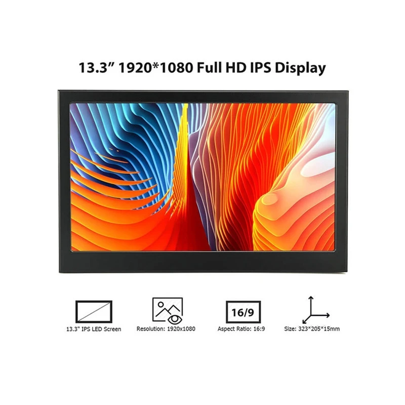 13.3 ġ Ǯ HD IPS 1920*1080   HDMI ȣȯ ޴ ũ Ŀ,  /XBOX/ Window7/8/10 