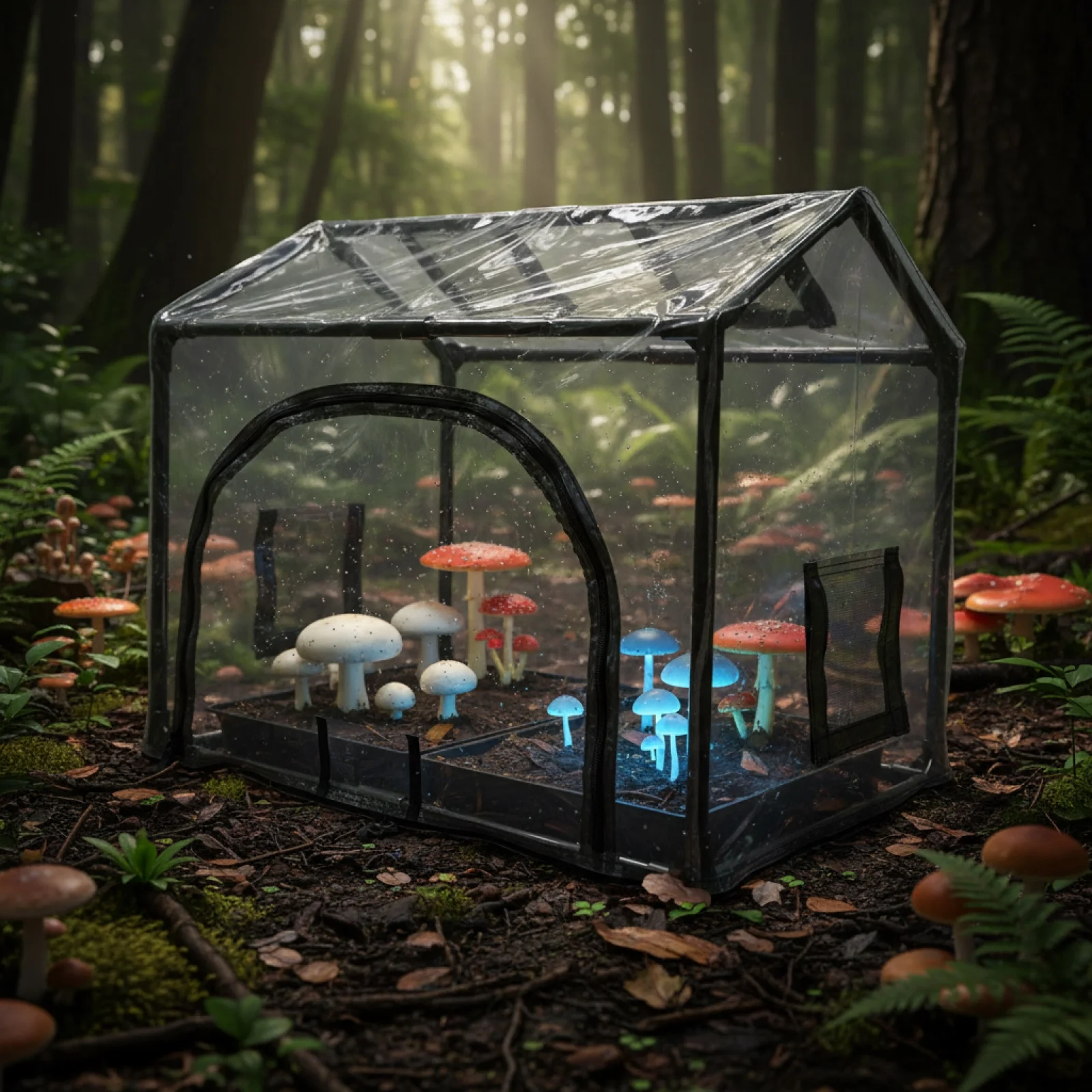 Mushroom Growing Tent Kit Clear PVC Mycology Still Air Box Mushroom Planting Cultivation Station For Home Growers