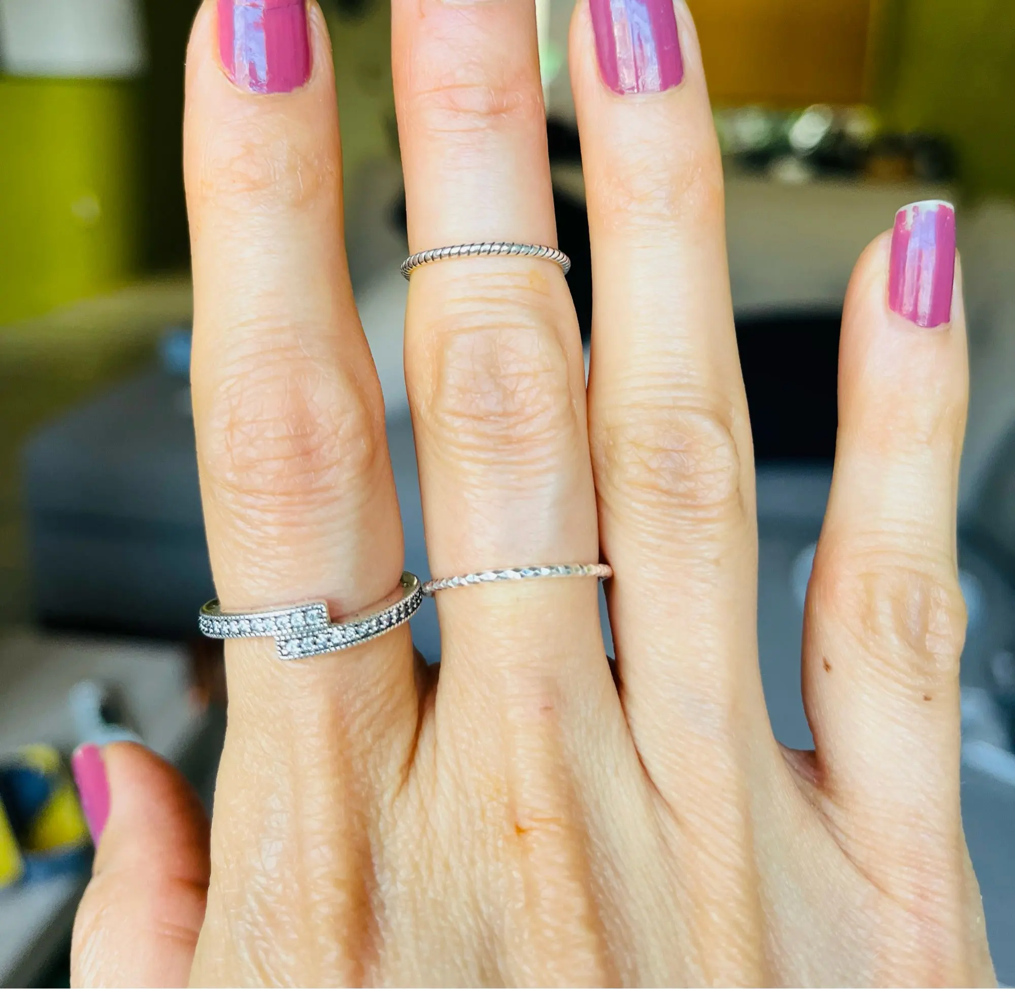 Anillo apilable de Plata de Ley 925 MODIAN, anillos de dedo exquisitos geométricos ondulados clásicos para mujer, joyería de fiesta photo review