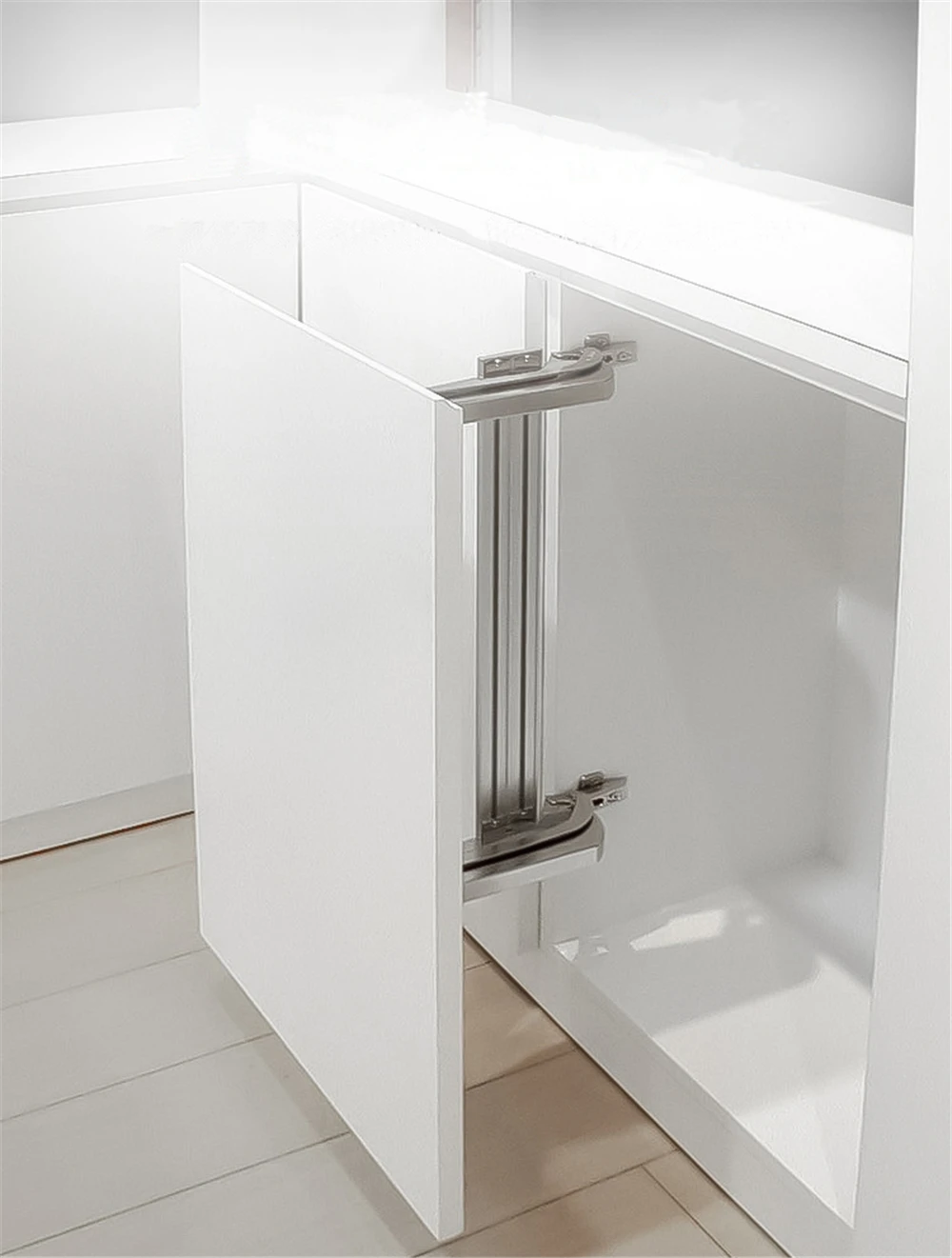 Sistema de armário de cozinha dobradiça lateral