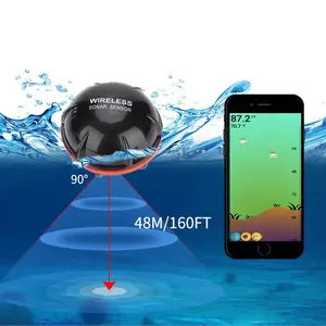  Buscador de peces con cable de 540 pies/590.6 ft de profundidad  Sonda detector de peces Monitor eco sonda para pesca desde un barco  transductor pesca pantalla LCD (color : FF918-180S) 