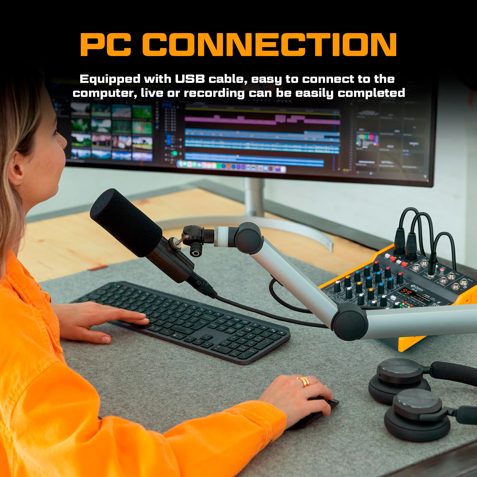 Debra 오디오 믹서 DJ 컨트롤러 사운드 믹싱 스테레오 R4/R6 99DSP 48V 6.5mm 출력 TypeC 사운드 카드 라이브 믹싱 PC 녹음