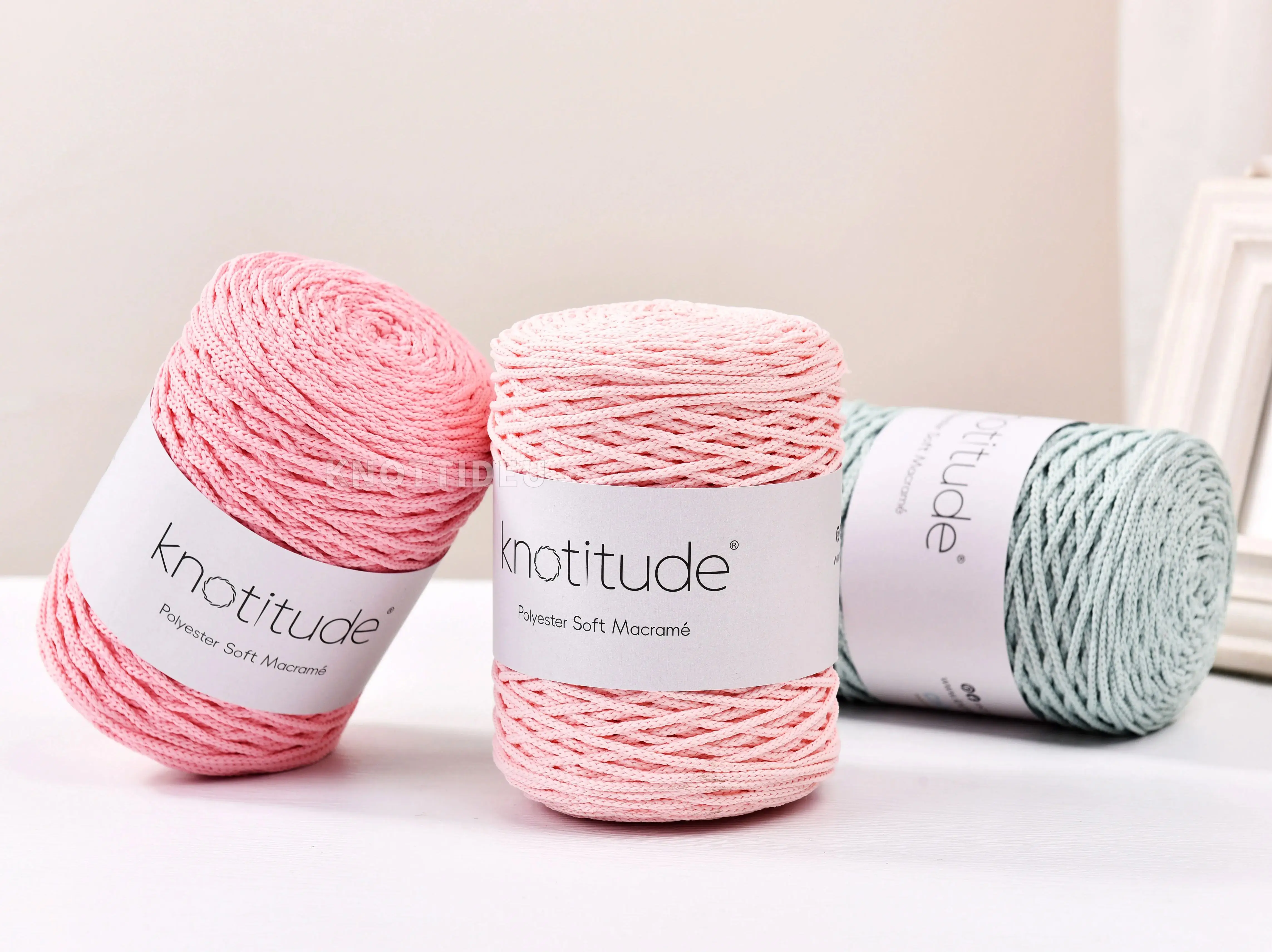 2mm x 190yards Soft Polyester Macrame Cord Hand Knitting cord Bag Making yarn Rug Making cord 3