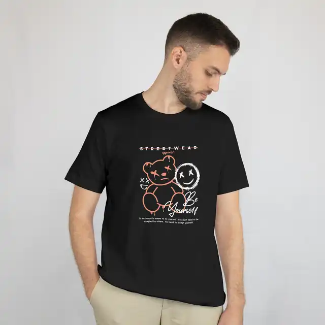 Camiseta Casual Masculina Be Yourself Malha Leve em Algodão Estilo e Conforto do P ao G1