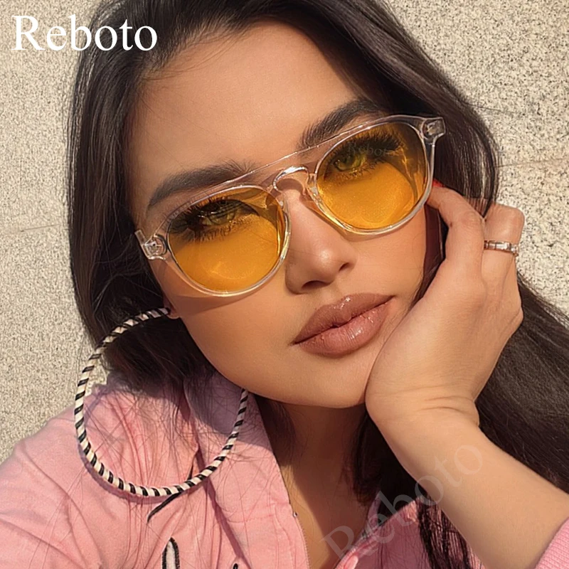 

Очки солнцезащитные женские круглые с поляризацией, винтажные модные солнечные очки с маленькими желтыми заклепками в стиле ретро, с защитой UV400