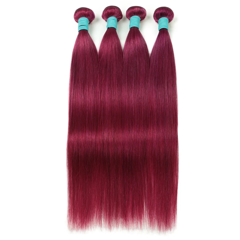 

Colored Human Hair Bundles Straight Human Hair Weaving Ombre Bug Red Blue Purple Blonde Remy Human Hair Extension HeyMidea