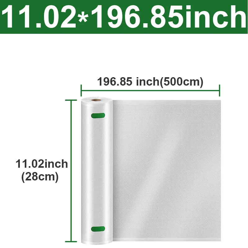 

Magic Seal Kitchen vacuum bags for food,1 Roll 11.02X196.85inch pakaging bags for Vacuum Sealer Machine, Sous Vide Storage bags