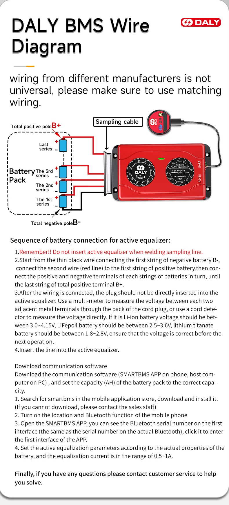Equalizador 1A Li-ion BMS Balancer de bateria