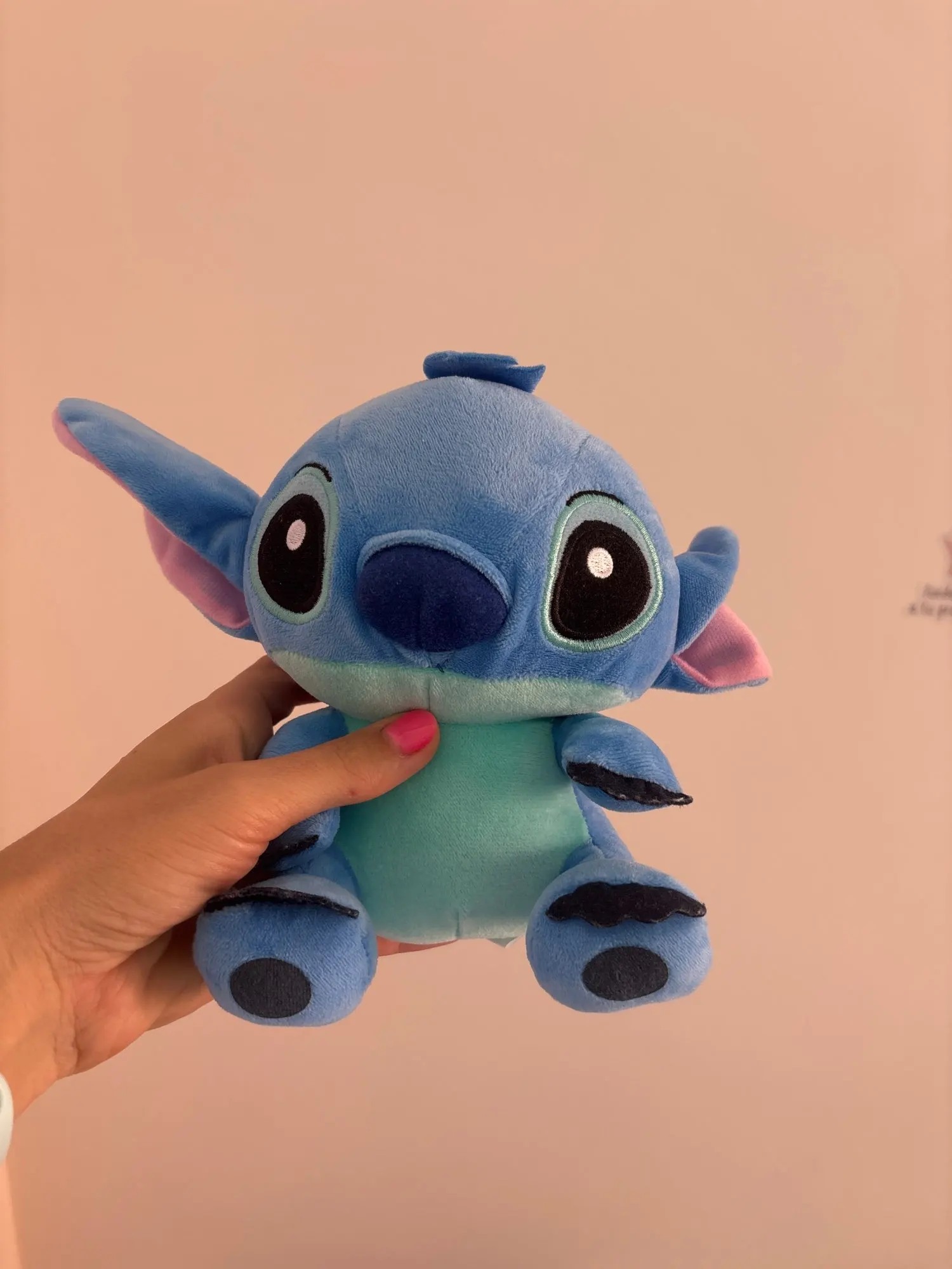 18cm Original de peluche Stitch bebé película dibujos animados modelo muñeca niños figuras de acción juguetes de peluche regalos colgantes photo review