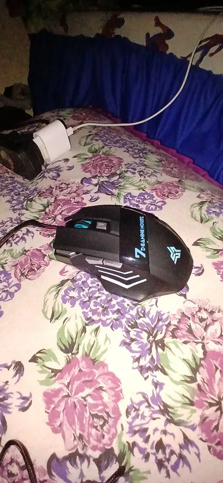 Mouse gamer para jogo computador 3200dpi com LED laser X7 USB Botões Profissional photo review