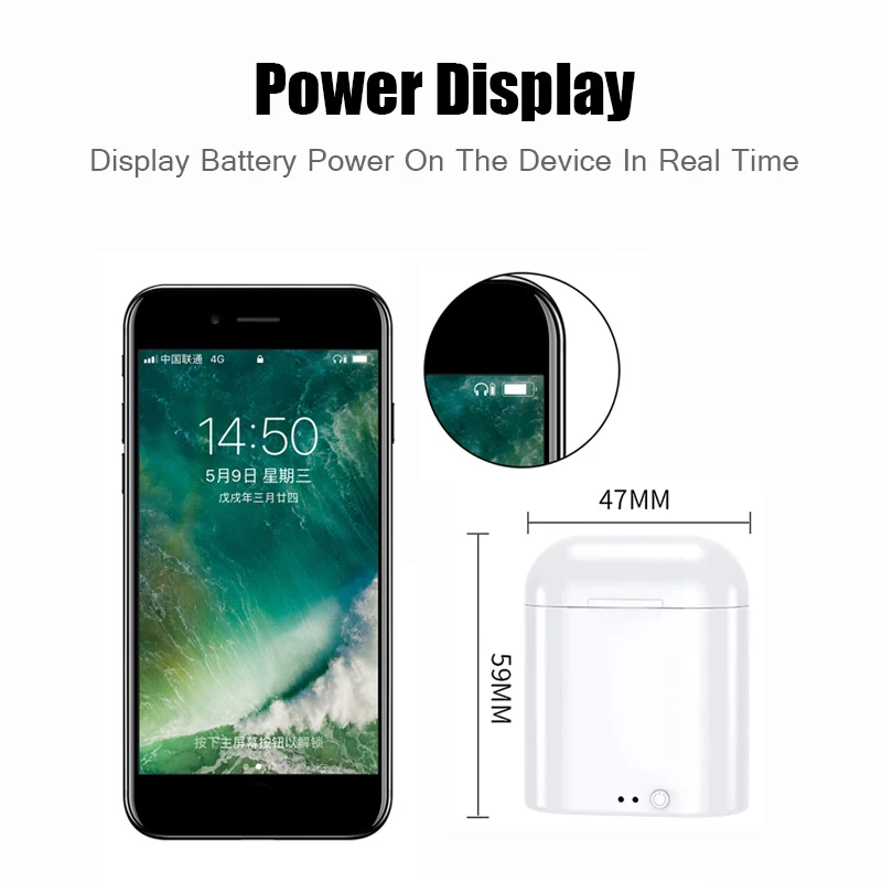 Earphone Mini Pods i7s Mini TWS True Wireless Headphone Handsfree Noise Reduction Headset fone Bluetooth Earbuds With Microphone 5
