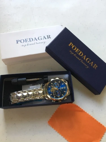POEDAGAR Luxury Men's Quartz Watch photo review
