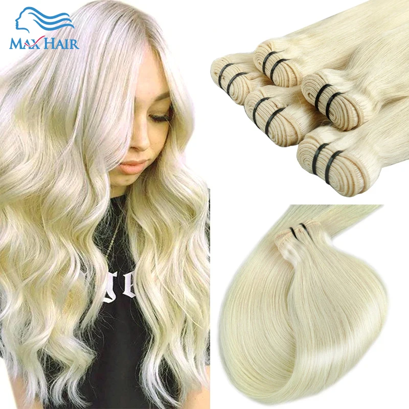 

613 Blonde Hair Brazilian Straight Virgin Double Drawn Bundles Human Hair Weaves Bundles 10" to 30" Honey Blonde Hair Extension