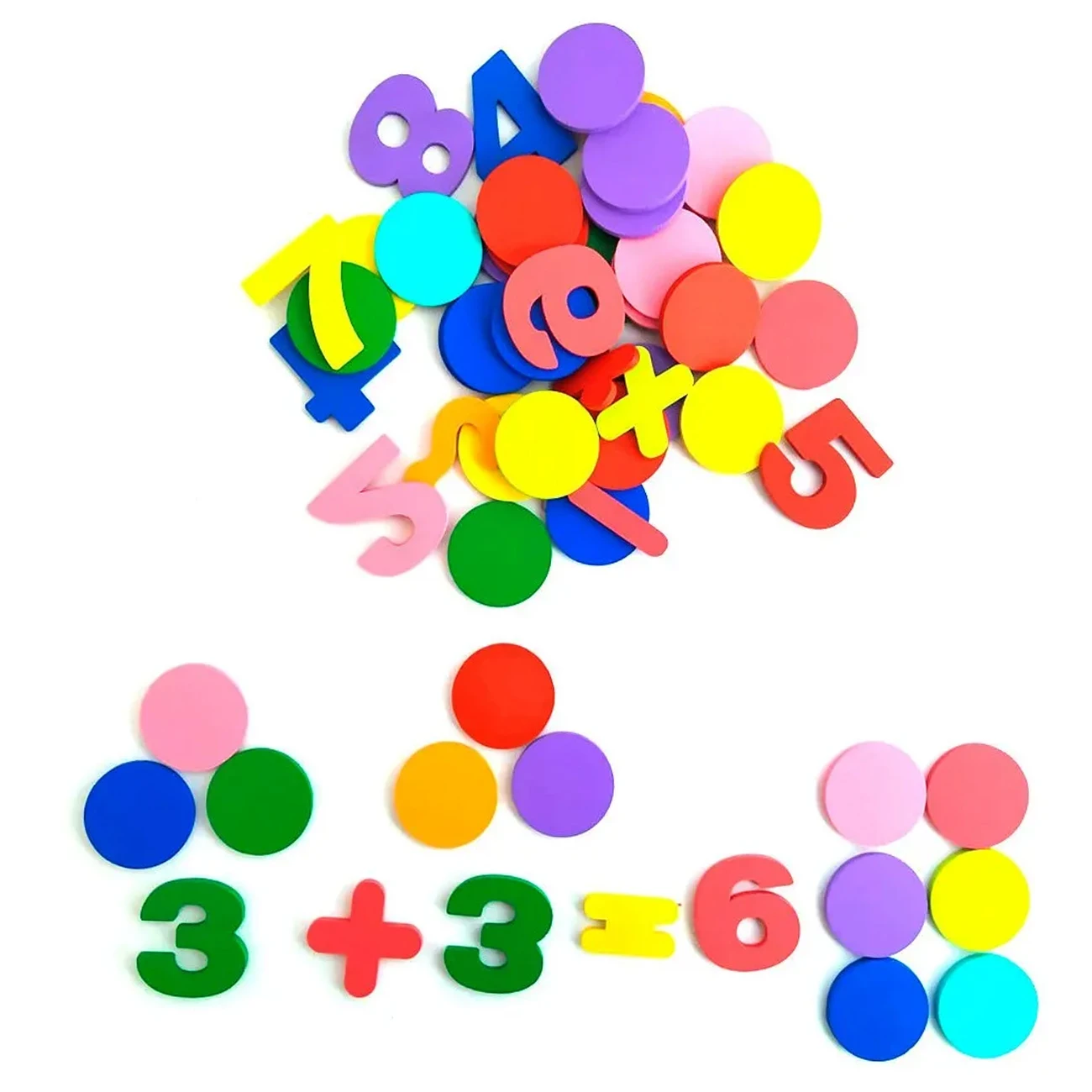 Juego Didactico Fichas Numeros Resta Suma Division Madera Matematicas Bloques