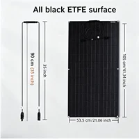 Panneau solaire flexible JINGYANGPV 110W, équipé de modules solaires à haute efficacité, indice d'étanchéité IP67, idéal pour les systèmes solaires hors réseau tels que les camping-cars, le camping, etc. 2