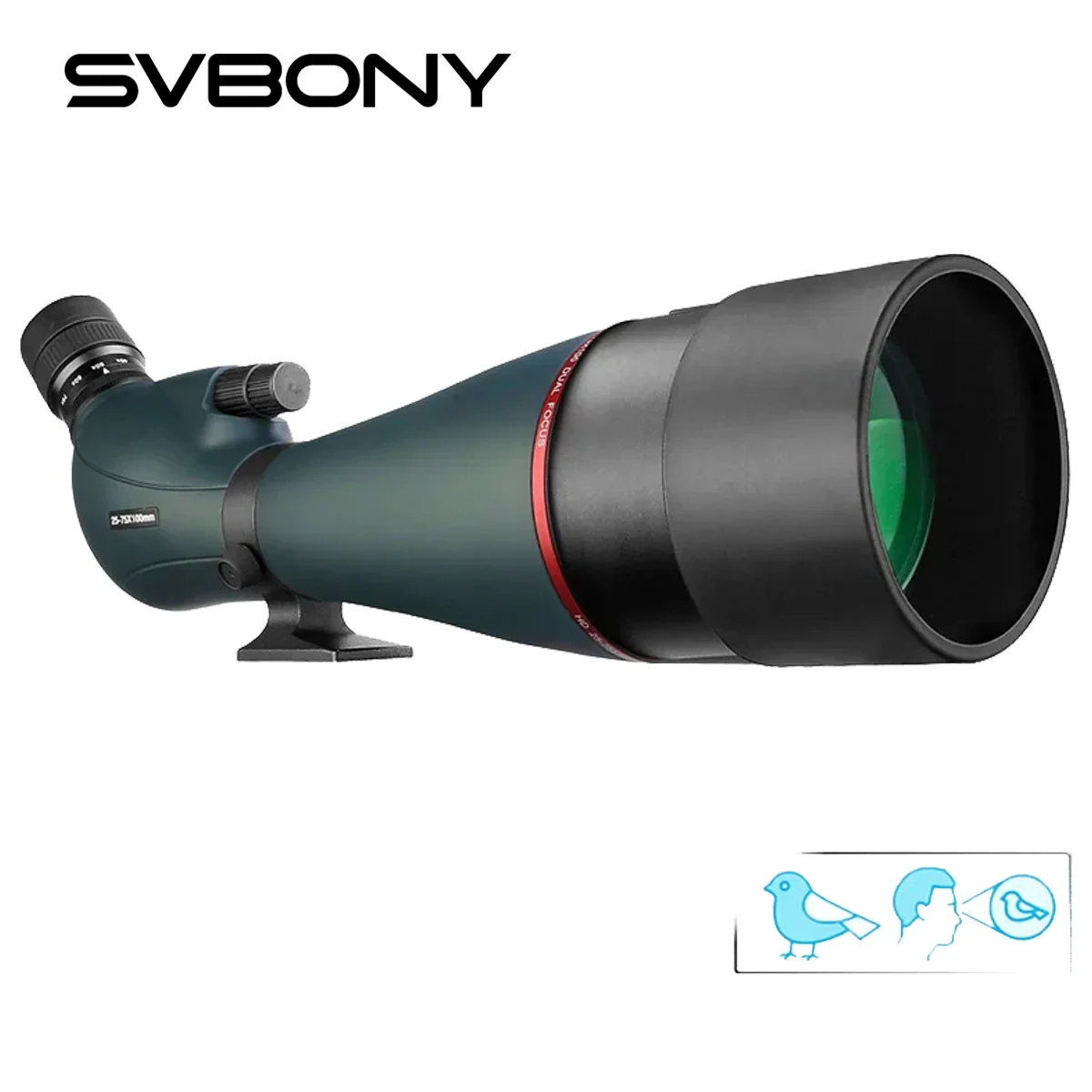 Svbony 望遠鏡 SV406/SV406P ED スポッティングスコープ 20-60x80/25 