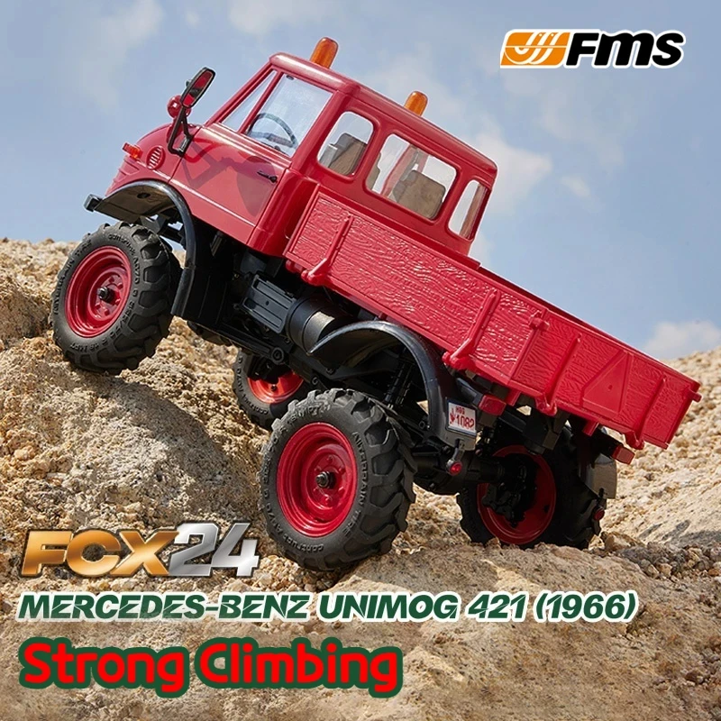 FMS Fcx24 Unimog 421 Rc Car 1/24 RTR 2.4G Simulation 4WD Climbing Truck Model Electric Off-Road Vehicle Adult Boy Toy Gift 3