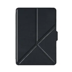 Elegant PU Leather Sleepcover for Kobo Clara Colour - Lightweight Auto Sleep/Wake Case (Black)