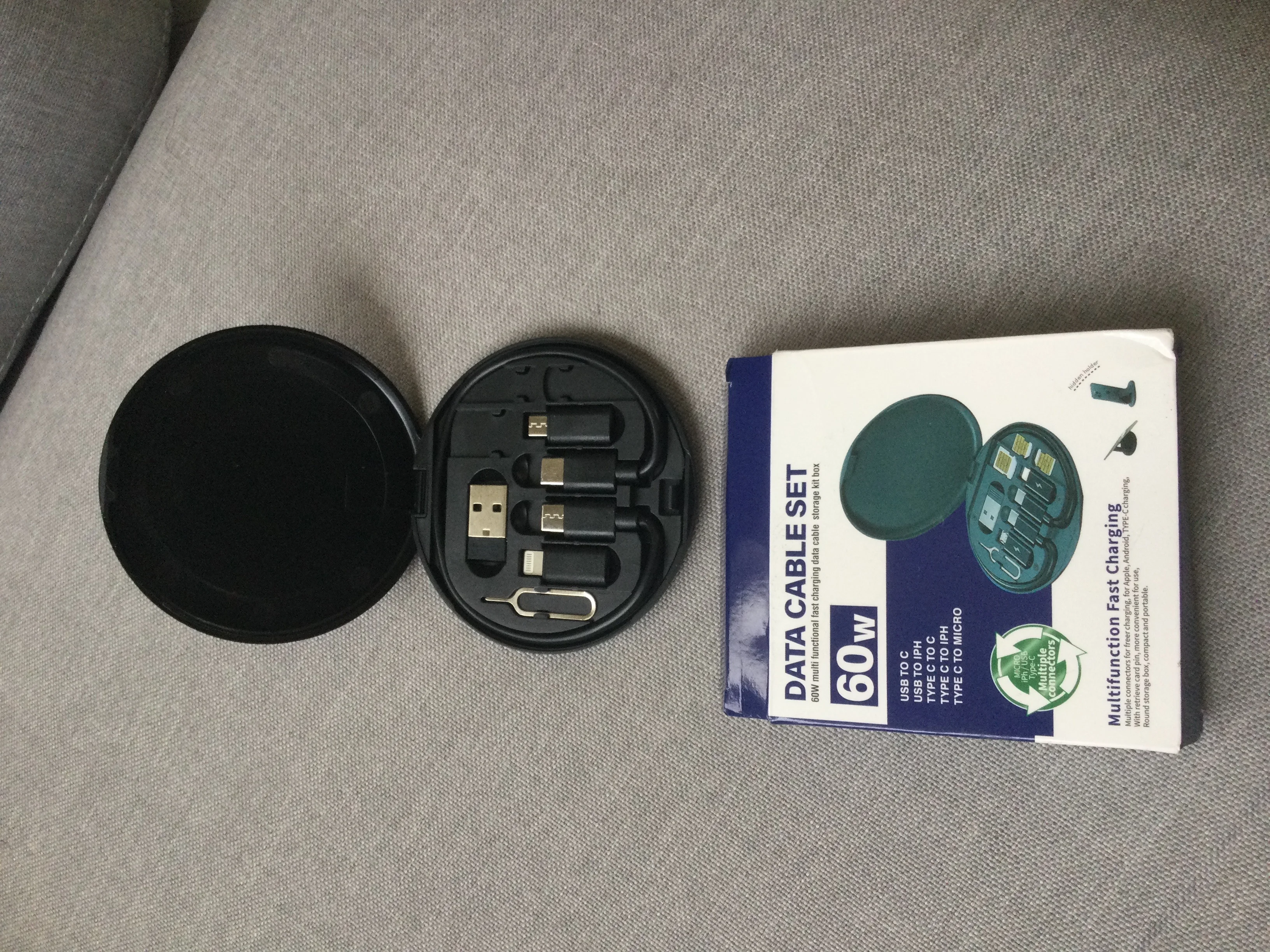 PD 60W Multifunctional USB Type C Data Cable Set Fast Charging photo review