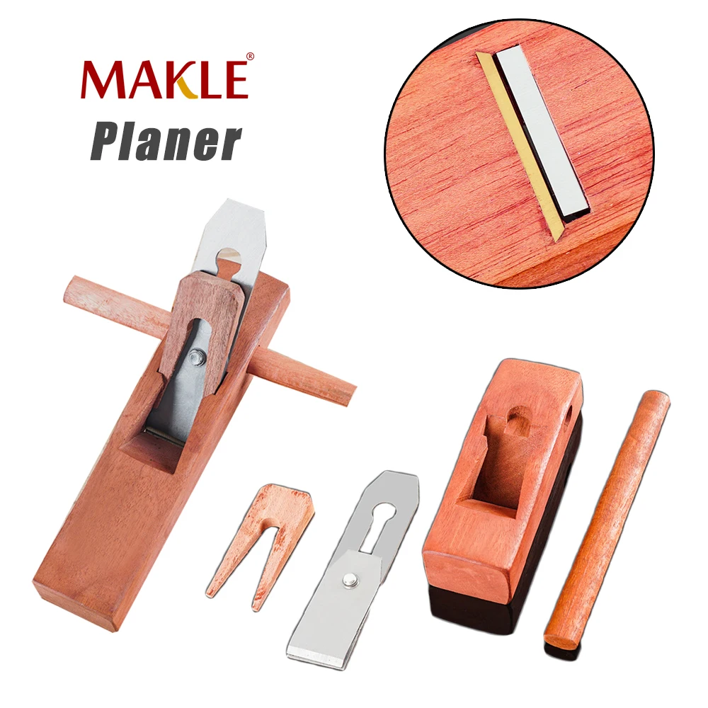 Makle 95400mm Hand Planers Red Wood Mini Wood Planer 45 Degree Cutting
