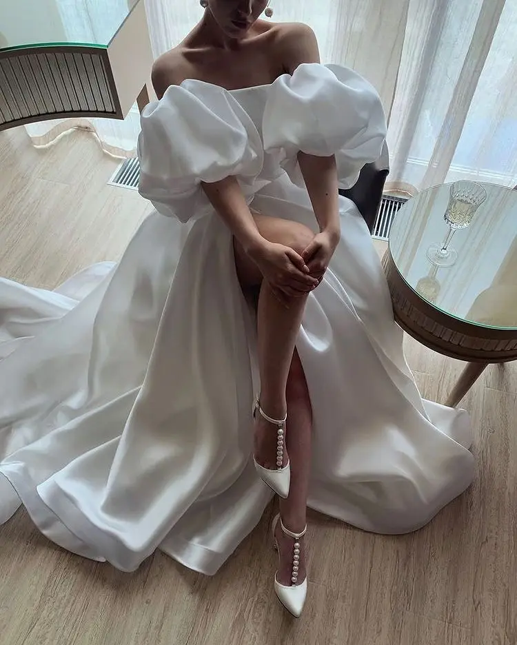 Off the shoulder ball gown wedding dress photo review