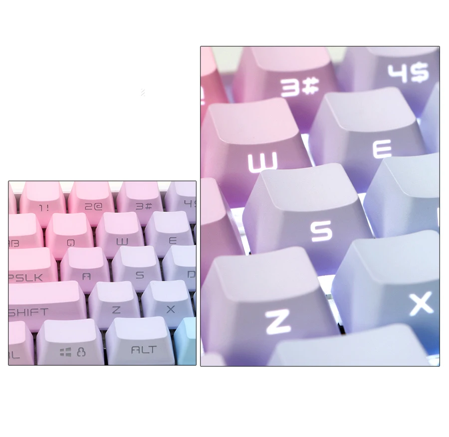Azul Enchantress Keycaps, Gradiente OEM Perfil, Backlit