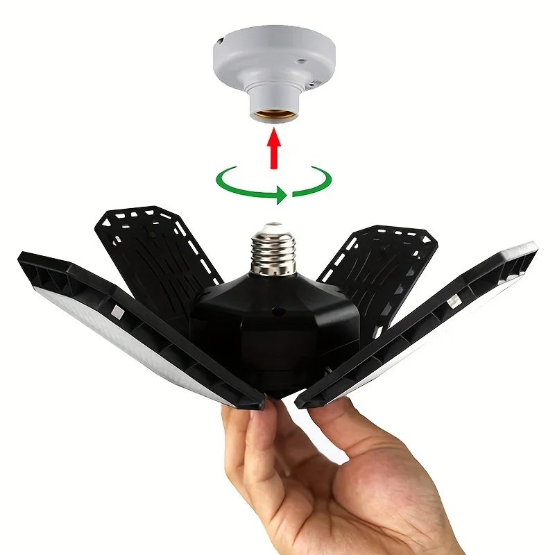 Flexible Panels LED Garage Light E26/E27 Screwed Bulb Workshop Lighting Bulbs Industrial Bulbs