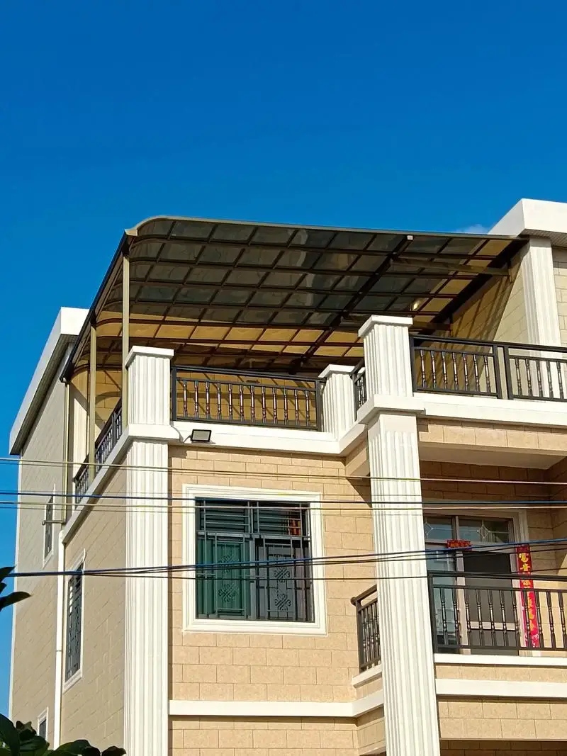 Luxury Aluminum Alloy Awnings Waterproof Polycarbonate Roof Canopy for Outdoor Garden Villa Sunshade Pergola Balcony Protection photo review