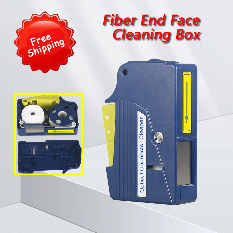 Fiber CleanerFiber End Face Cleaning Box Fiber Wiping Tool Pigtail Cleaner Cassette ,Fiber Optic Tools Cleaner Ftth for SC ST FC fc sc fiber optic connector end face cleaner cassettes fiber cleaning tape box can replace the cleaning cassette fiber cleaner