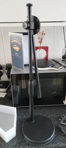 Overhead Tripod with Ring Light Table Tabletop Shooting Stand Tripods with Mobile Phone Holder Boom Arm for Nail Art Photography photo review