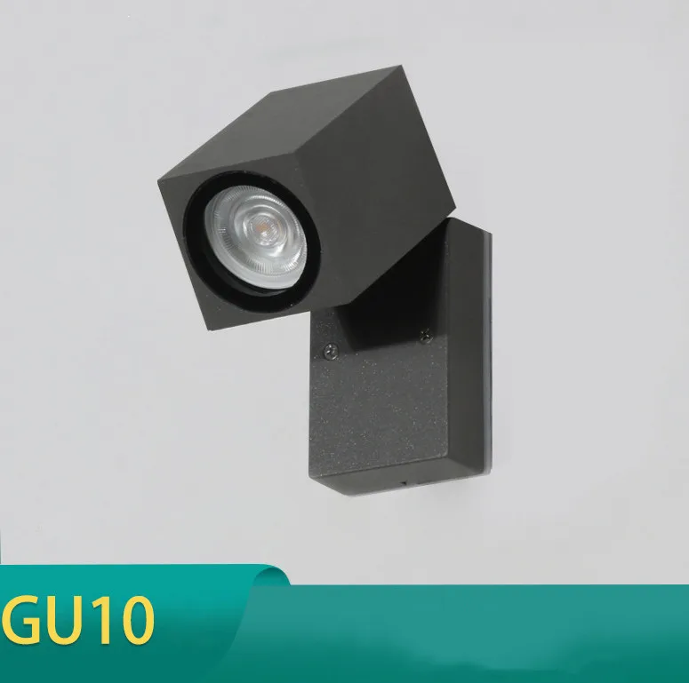 

90 Degree Rotating GU10 Outdoor Waterproof LED Porch Light Balcony Stair Villa Wall Light corridor Exterior Wall Lamps