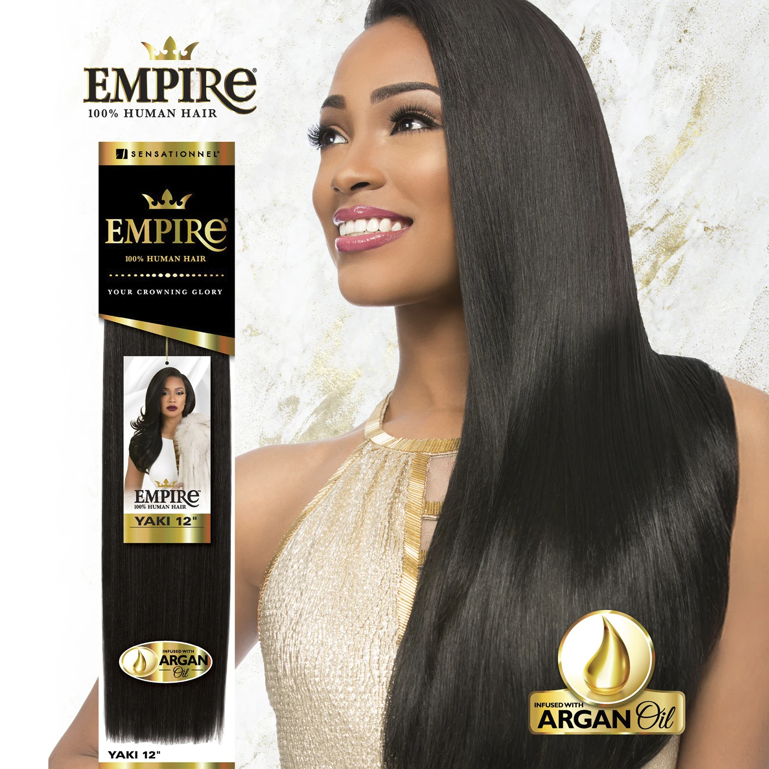 Sensationnel Empire Human Hair Weave Yaki Weaving - Textured Style, Quick Weave, Colorful Weave, Long lasting 4
