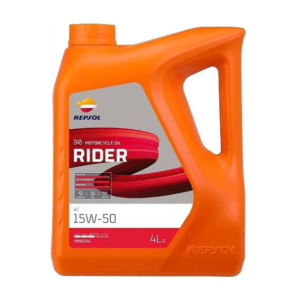 Repsol Rpp2130Rgb-Oil Rider 4T 15 W50 4L Premium Mineral Motorcycle